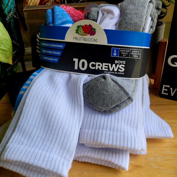 Fruit Of The Loom Boys Crew Socks - Picture 10 of 10